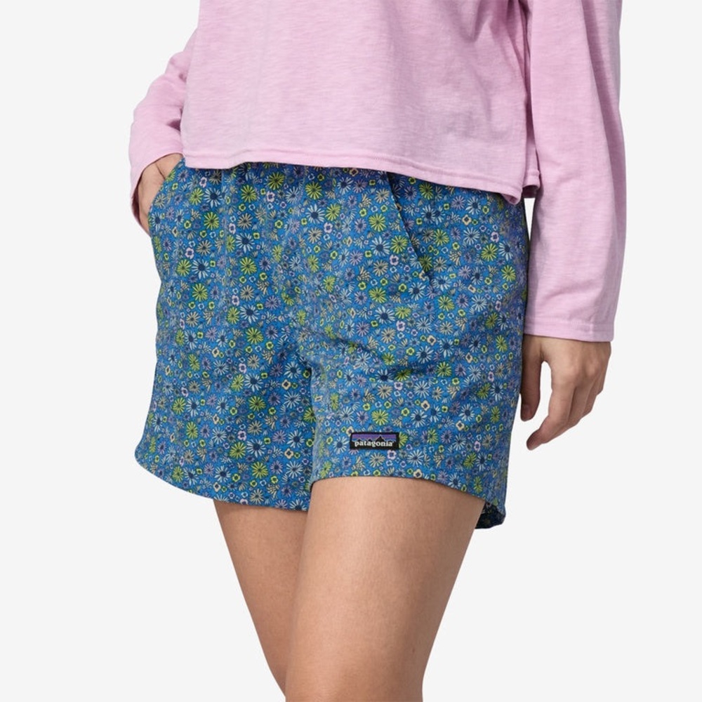 NWT PATAGONIA W BAGGIES 5" Floral Fun M vessel blue